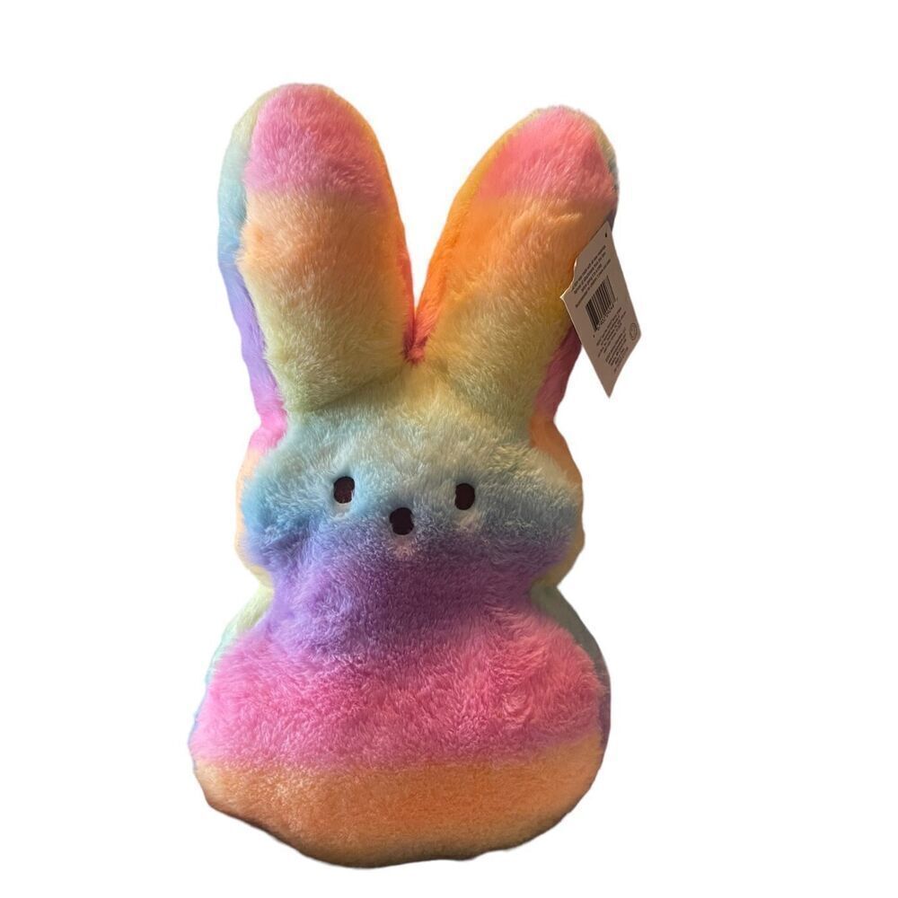 New Animal Adventure Kids Multicolor Peeps Easter Bunny Pastel Rainbow Plush Toy
